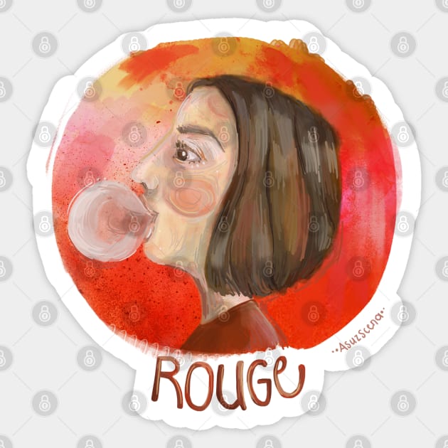 Rouge - Three Colors Trilogy Sticker by Susi V